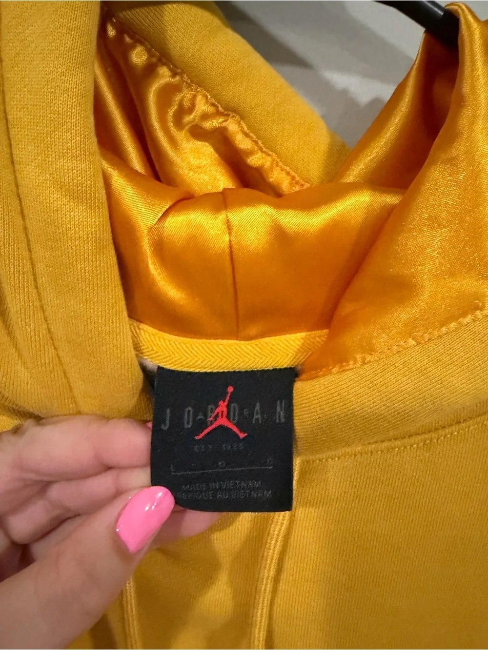 Jordan Men's Yellow Crewneck Hoodie - Pullover Sweatshirt